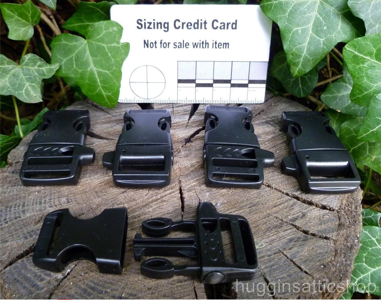 Black Paracord Survival Whistle Buckle Buckle Huggins Attic Five   [Huggins attic]