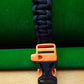 Paracord Buckle Bracelet kits with choice of colours Paracord Huggins Attic Black Black & Orange plastic whistle Buckle  [Huggins attic]