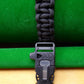Paracord Buckle Bracelet kits with choice of colours Paracord Huggins Attic Black Black Plastic firesteel scraper & whistle Buckle  [Huggins attic]