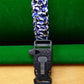 Paracord Buckle Bracelet kits with choice of colours Paracord Huggins Attic Blue Camo Black Plastic firesteel scraper & whistle Buckle  [Huggins attic]