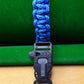 Paracord Buckle Bracelet kits with choice of colours Paracord Huggins Attic Blue Black Plastic firesteel scraper & whistle Buckle  [Huggins attic]