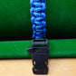 Paracord Buckle Bracelet kits with choice of colours Paracord Huggins Attic Blue Black Plastic whistle Buckle  [Huggins attic]