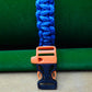 Paracord Buckle Bracelet kits with choice of colours Paracord Huggins Attic Blue Black & Orange plastic whistle Buckle  [Huggins attic]