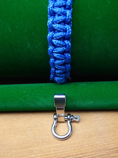 Blue Paracord Buckle Bracelet kit choice of Buckl Paracord Huggins Attic Silver Look Metal Buckle   [Huggins attic]