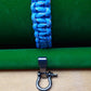 Paracord Buckle Bracelet kits with choice of colours Paracord Huggins Attic Blue with Black & White Dashes Gun metal Buckle  [Huggins attic]
