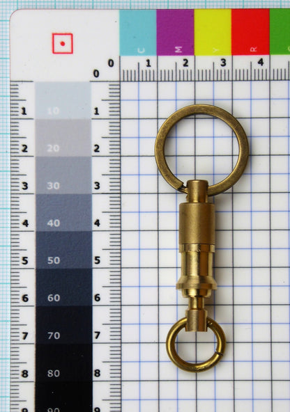 Brass Quick Release Keyrings - EDC tools Keyring Huggins Attic    [Huggins attic]