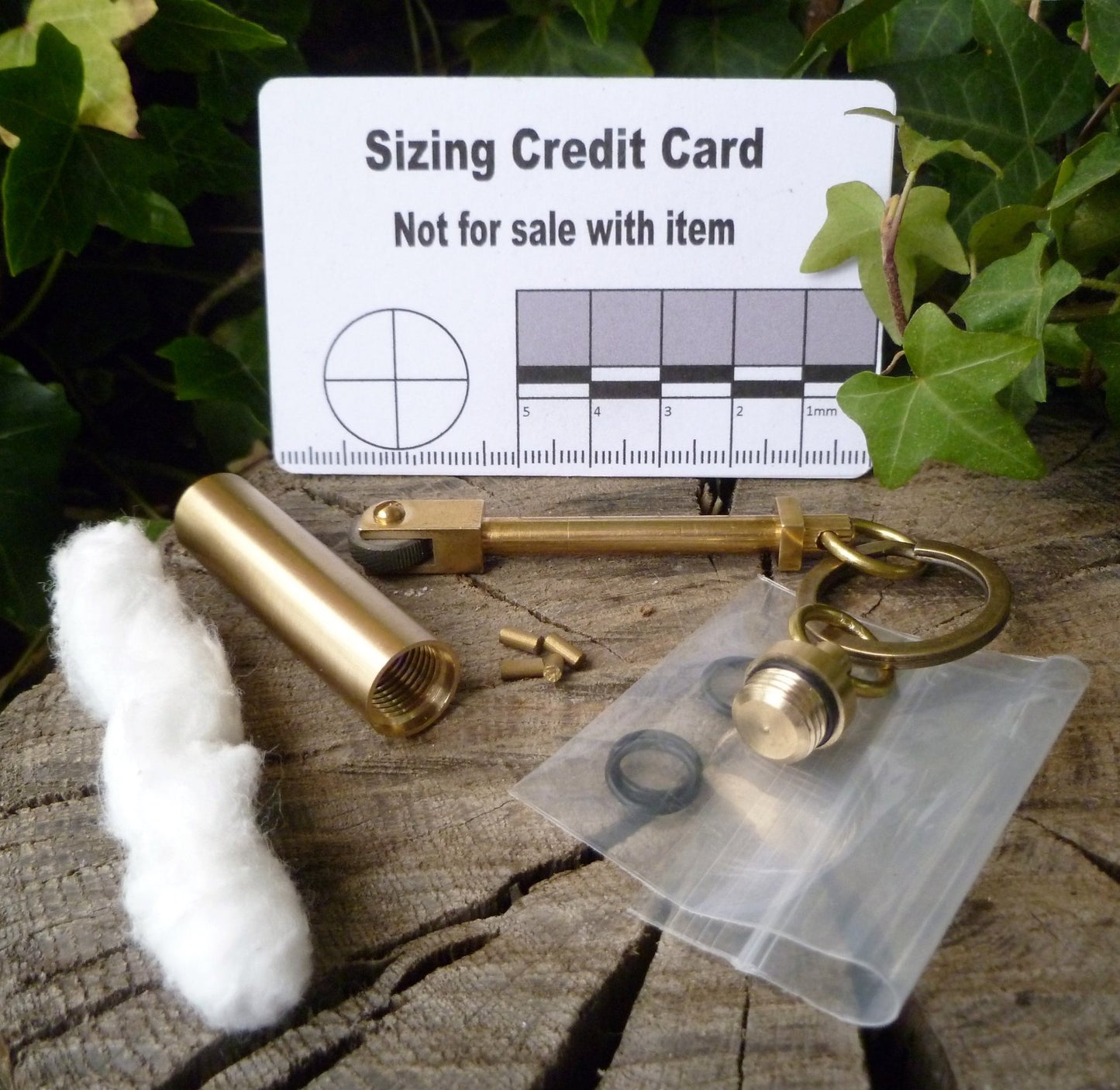 Brass Sparker, Flints Cotton wool & brass capsule Sparker kit Huggins Attic    [Huggins attic]