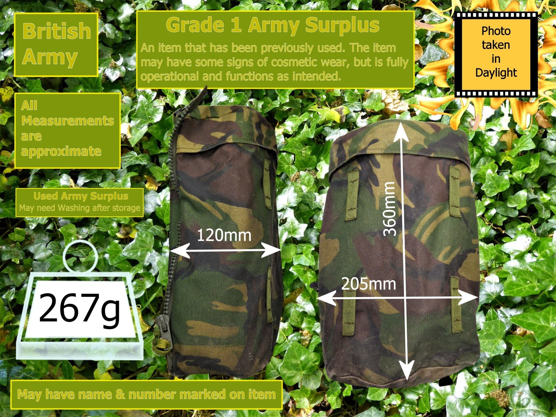 British Army Surplus DPM/MTP Bergen Side Pouches Bergen Pouches Huggins Attic    [Huggins attic]