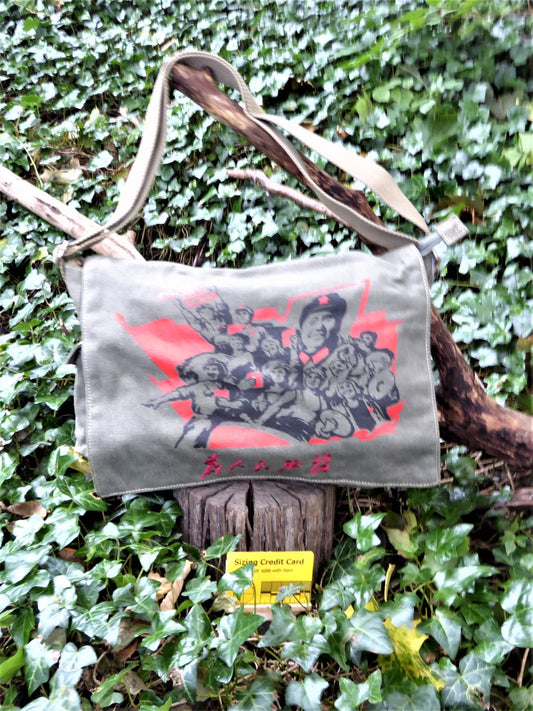 Chinese Messenger Shoulder Bag with Graphic design Messenger Bag Huggins Attic    [Huggins attic]