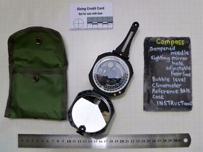 Compass in Case & Instructions with Clinometer Compass Huggins Attic    [Huggins attic]