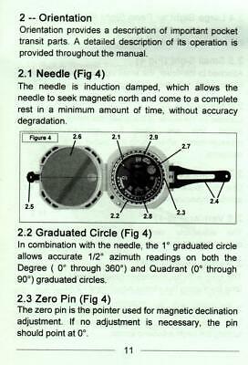 Compass in Case & Instructions with Clinometer Compass Huggins Attic    [Huggins attic]