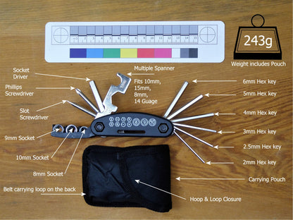 Cycle Multi Tool 13 Function Allen Keys Wrenches Cycle Tool Huggins Attic    [Huggins attic]