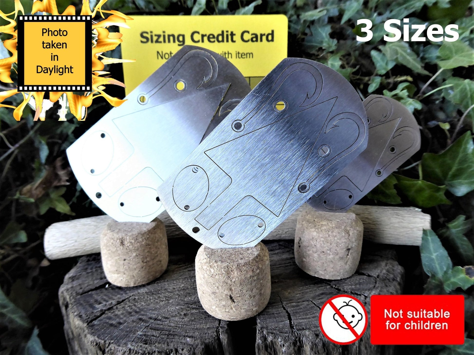 Dog Tag Survival Card, Spear, Fish Hooks Dog tag Huggins Attic    [Huggins attic]