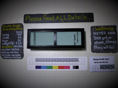 Double Sided & Graded Sharpening Stone - 240/400 Sharpening Stone Huggins Attic    [Huggins attic]