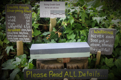 Double Sided & Graded Sharpening Stone - 240/400 Sharpening Stone Huggins Attic    [Huggins attic]