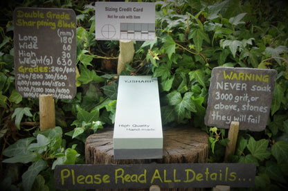 Double Sided & Graded Sharpening Stone - 240/400 Sharpening Stone Huggins Attic    [Huggins attic]