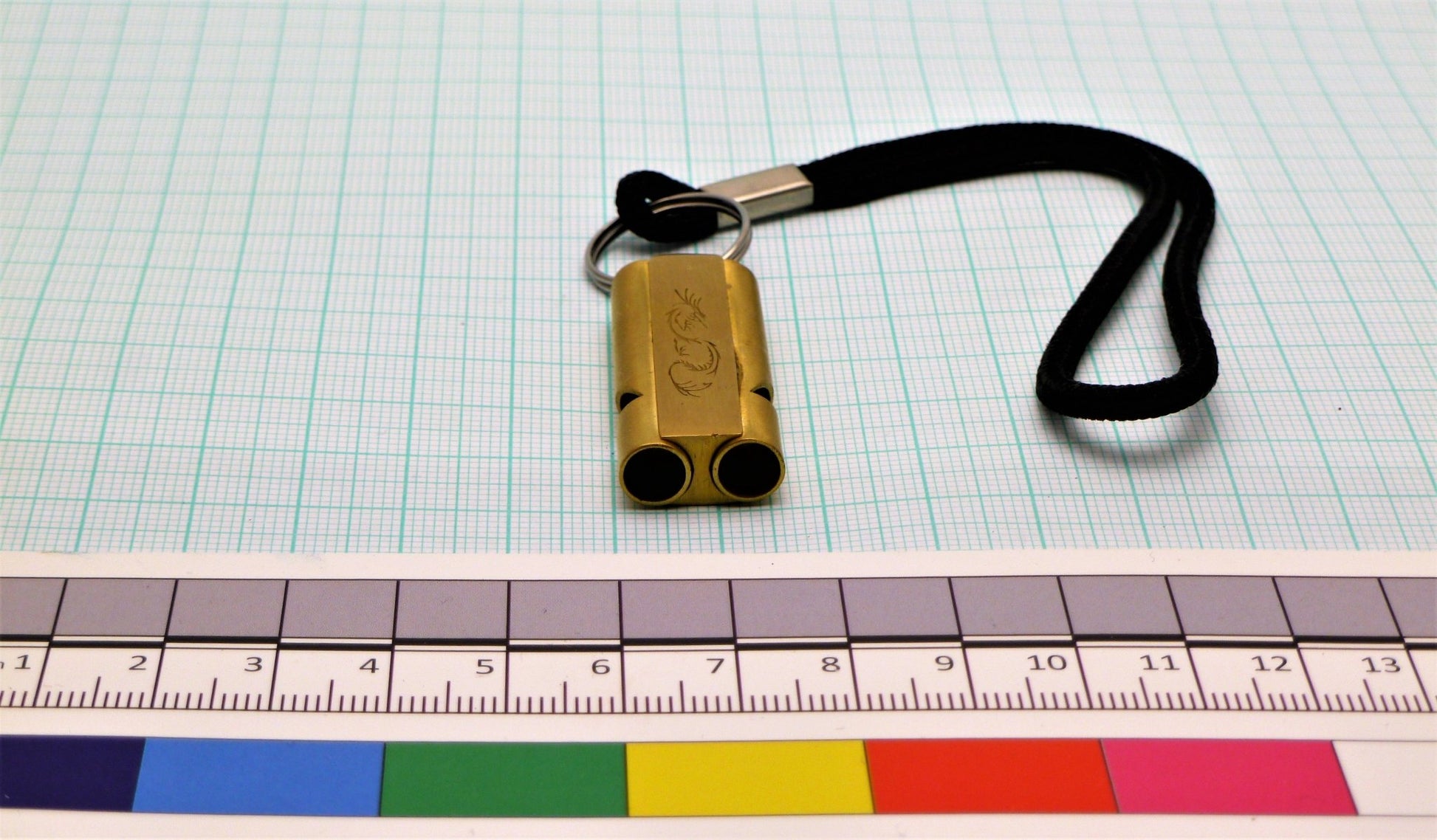 EDC Brass Double Pipe Whistle attach them to your keyring  Huggins Attic    [Huggins attic]