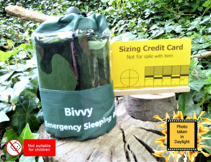 Emergency Bivy Sleeping Bag Bivi 3 Colors  Huggins Attic Camoflage   [Huggins attic]