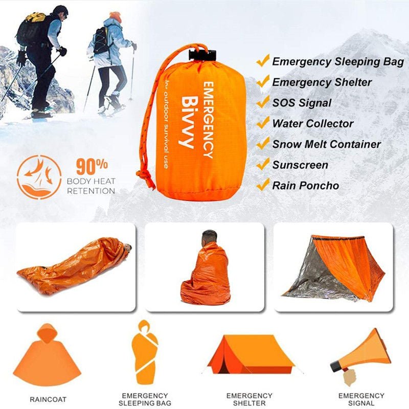 Emergency Bivy Sleeping Bag Bivi 3 Colors  Huggins Attic    [Huggins attic]