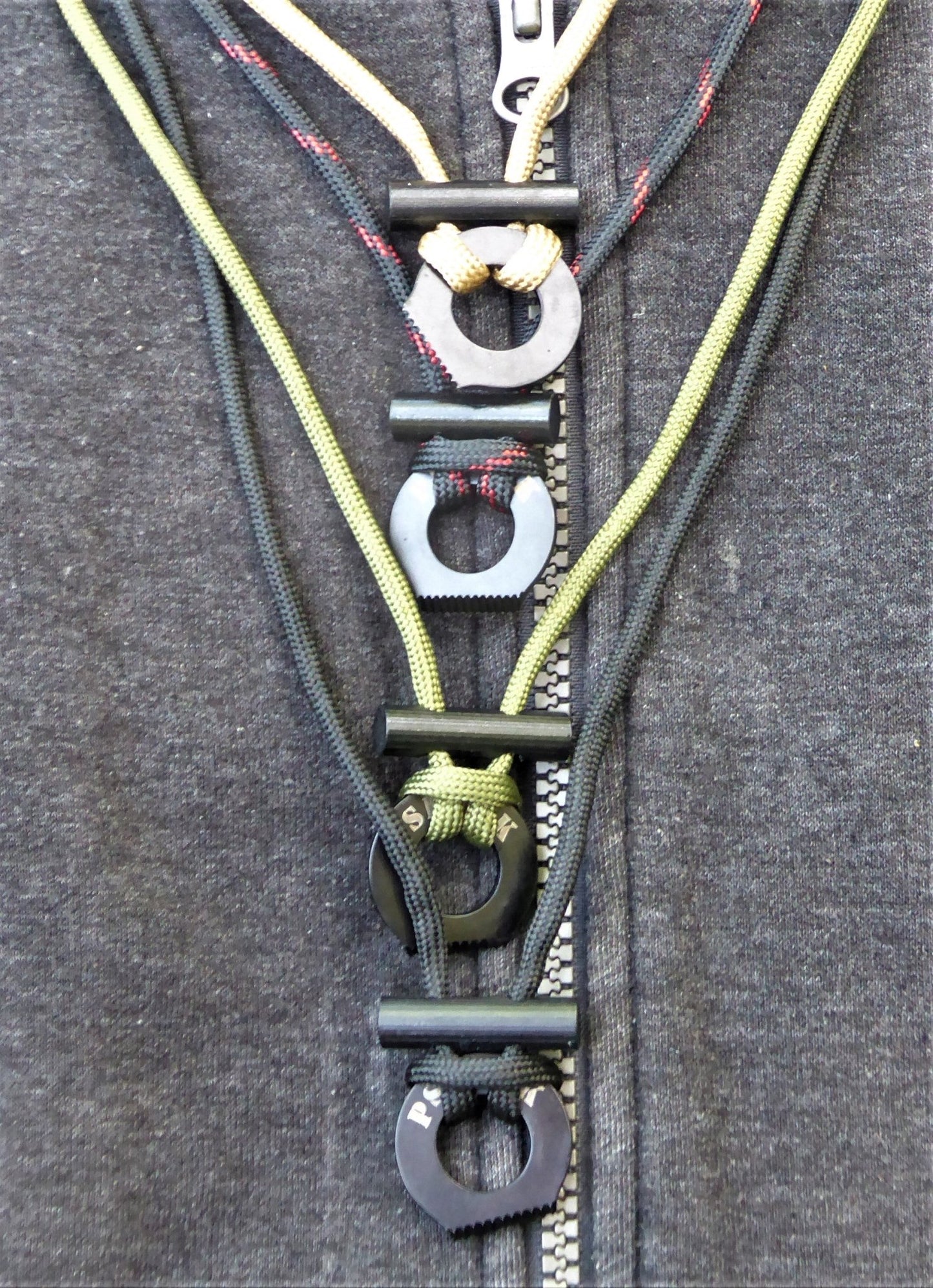 Firesteel toggle necklace, scraper, paracord Firesteel Hugginsattic    [Huggins attic]