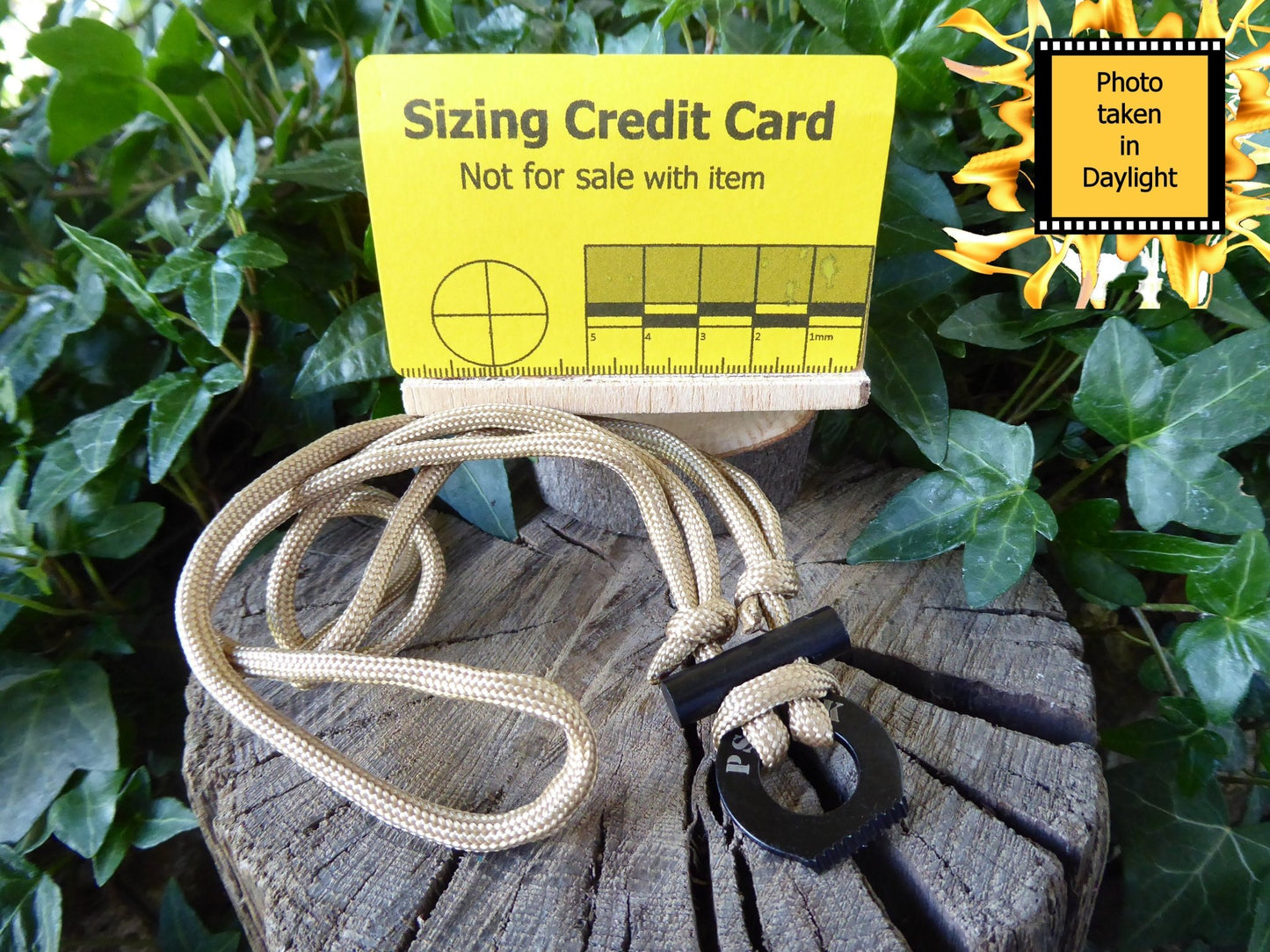 Firesteel toggle necklace, scraper, paracord Firesteel Hugginsattic Khaki   [Huggins attic]