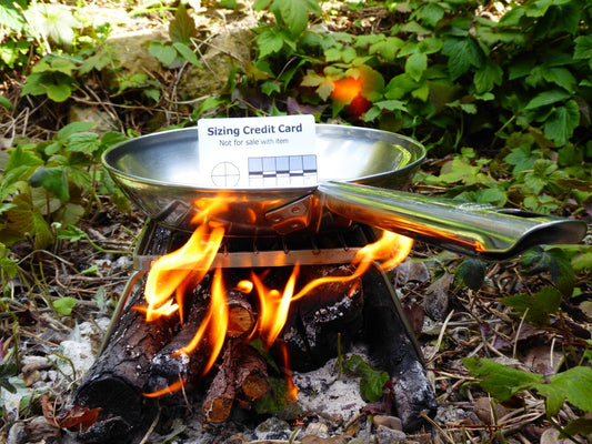Folding Pan Stand - Bushcraft style - Small Folding Fire Grill Huggins Attic    [Huggins attic]