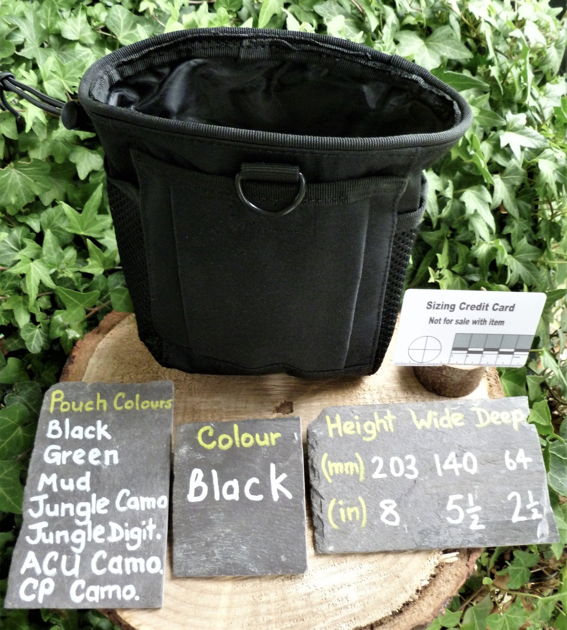 Foraging Pouches, Metal detecting or Paintball Foraging Pouch Huggins Attic Black   [Huggins attic]