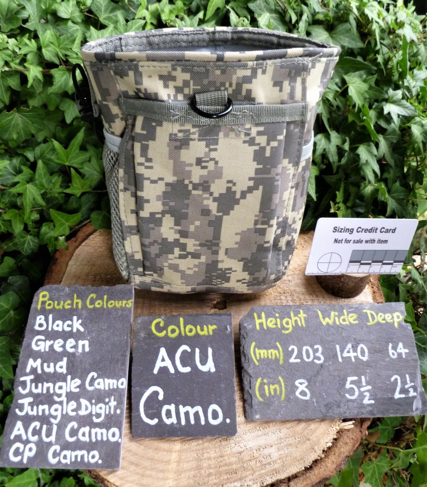 Foraging Pouches, Metal detecting or Paintball Foraging Pouch Huggins Attic ACU Camo   [Huggins attic]