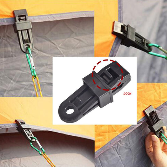 Heavy Duty Slide Tight Clip/Clamp for tents Tarp Clips Huggins Attic    [Huggins attic]