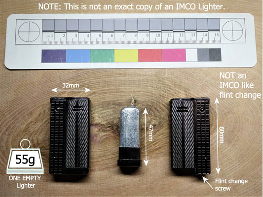 IMITATION IMCO Full Pattern Round Lighter with detachable candle Lighter Huggins Attic    [Huggins attic]