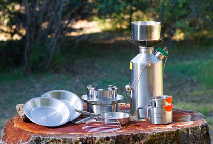 Kelly 'Base Camp' Kettle Ultimate kit -Stainless Stove Hugginsattic    [Huggins attic]