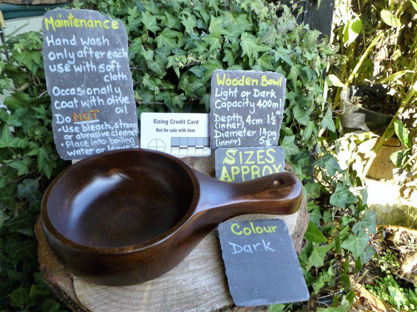 Kuksa Wooden Bowl - Dark. Traditional wooden drinking cup from Nordic Lapland Finland/Scandinavian Saami Kuksa Huggins Attic    [Huggins attic]