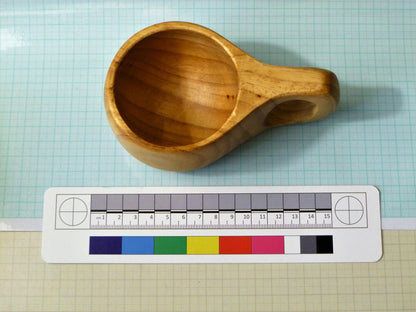 Kuksa Wooden Mug (Mug handle) traditional wooden Kuksa Huggins Attic    [Huggins attic]