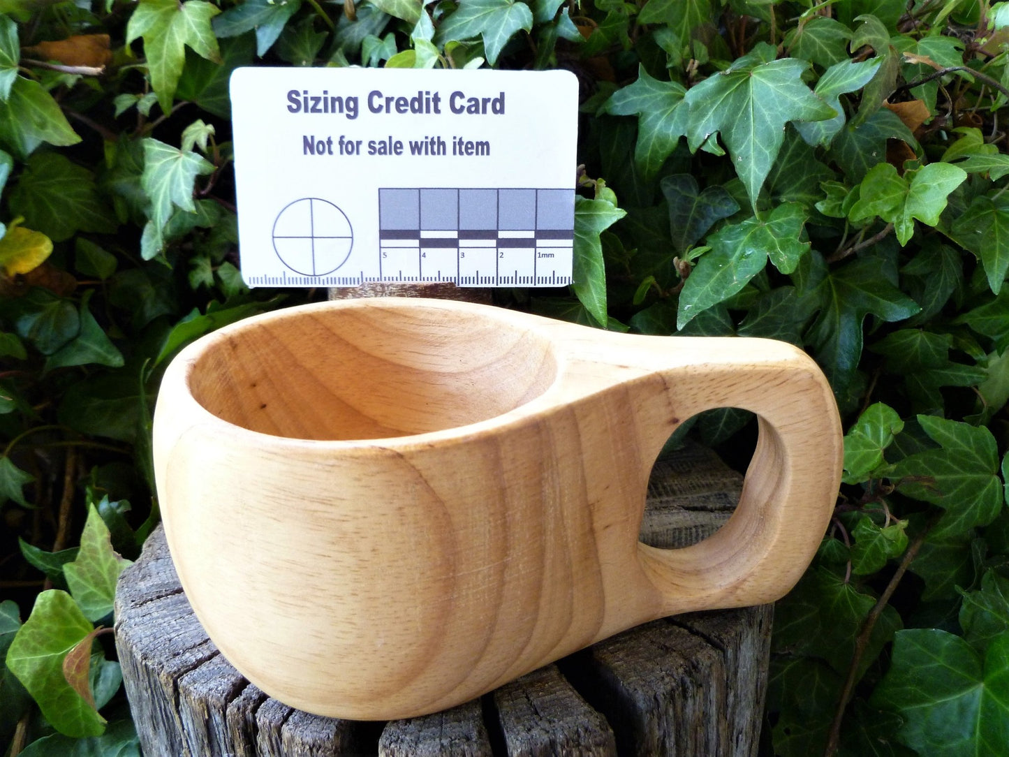 Kuksa Wooden Mug (Mug handle) traditional wooden Kuksa Huggins Attic    [Huggins attic]