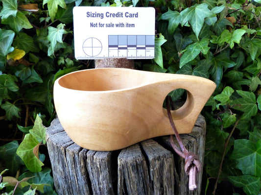 Kuksa Wooden Mug Single hole handle from Nordic Lapland Finland/Scandinavian Ancient Saami Kuksa Huggins Attic    [Huggins attic]