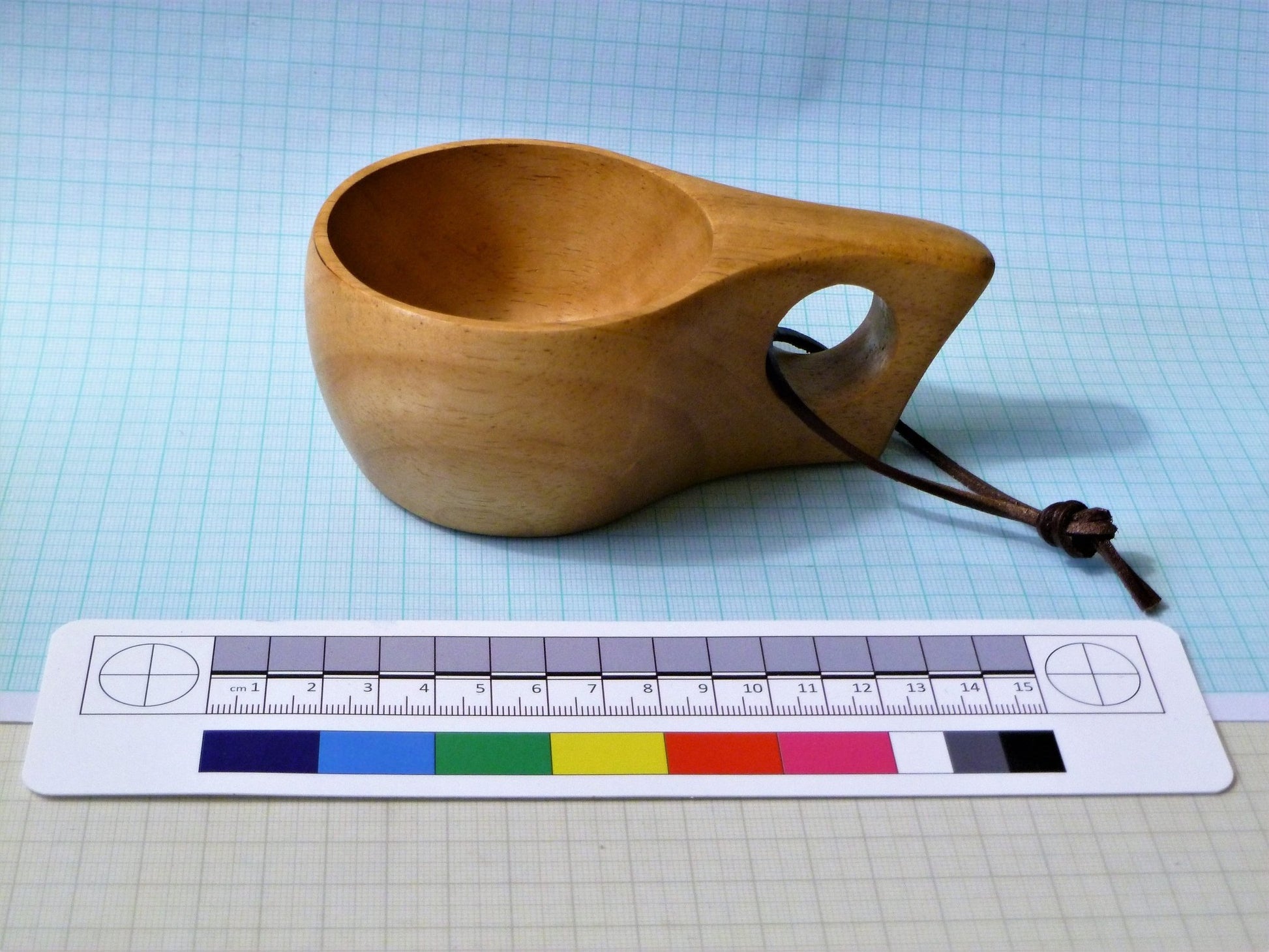 Kuksa Wooden Mug Single hole handled cup Kuksa Huggins Attic    [Huggins attic]