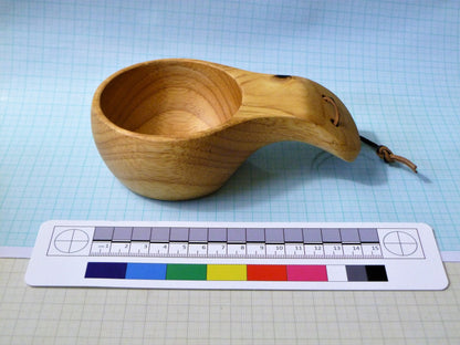 Kuksa Wooden Mug Tongue handle traditional cup Kuksa Huggins Attic    [Huggins attic]