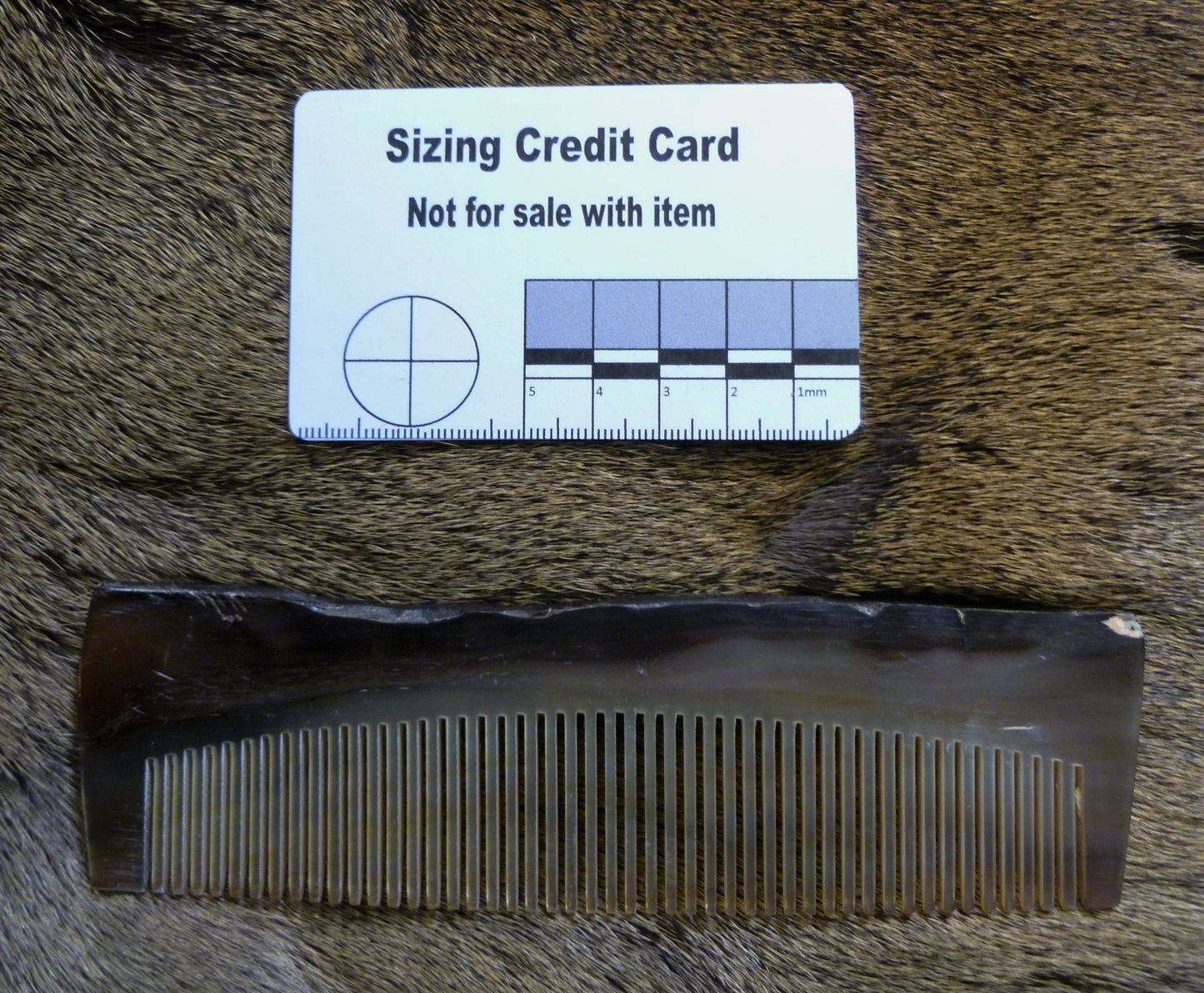 Large Horn Comb for Hair Care - natural product and handmade Comb Huggins Attic    [Huggins attic]
