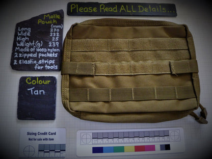 Large Molle Pouch for the Modular Lightweight Molle Pouch Huggins Attic Tan   [Huggins attic]