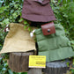 Leather & Canvas Belt Foraging Pouch in 4 Colours Foraging Pouch Hugginsattic    [Huggins attic]
