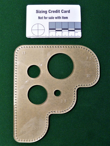 Leathercraft Stitching and Corner Templates Template Huggins Attic Acrylic Cutting Circle Corners and stitch Marking Template   [Huggins attic]
