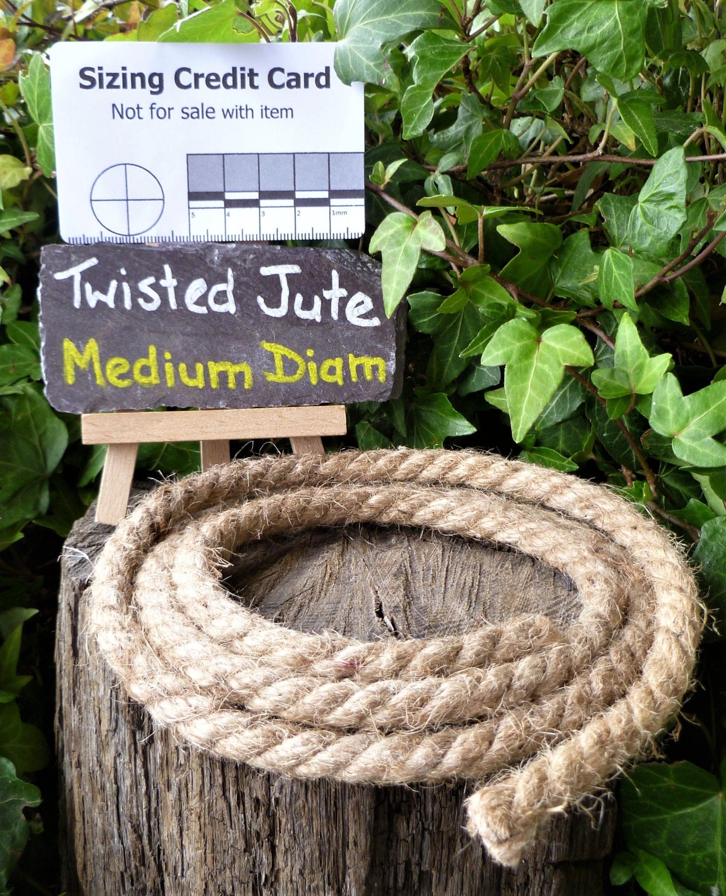 Medium Dia Twisted Jute Fire lighting taper 95cm Taper Huggins Attic    [Huggins attic]