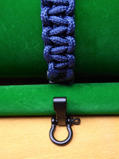 Navy Blue Paracord choice of Buckle Bracelet kit Paracord Huggins Attic Black Metal Buckle [Huggins attic]