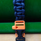 Paracord Buckle Bracelet kits with choice of colours Paracord Huggins Attic Navy Blue Black & Orange plastic whistle Buckle  [Huggins attic]