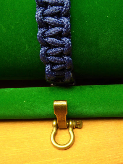 Navy Blue Paracord choice of Buckle Bracelet kit Paracord Huggins Attic Antique Brass Buckle [Huggins attic]