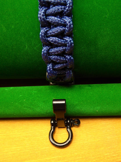 Navy Blue Paracord choice of Buckle Bracelet kit Paracord Huggins Attic Shiny Black Buckle [Huggins attic]