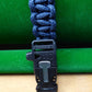 Paracord Buckle Bracelet kits with choice of colours Paracord Huggins Attic Navy Blue Black Plastic firesteel scraper & whistle Buckle  [Huggins attic]