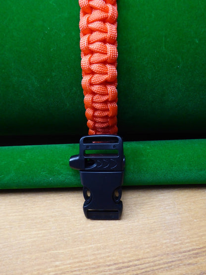 Paracord Buckle Bracelet kits even more colours Paracord Huggins Attic Orange Black Plastic whistle  [Huggins attic]