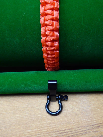 Paracord Buckle Bracelet kits even more colours Paracord Huggins Attic Orange Shiny Black Buckle  [Huggins attic]