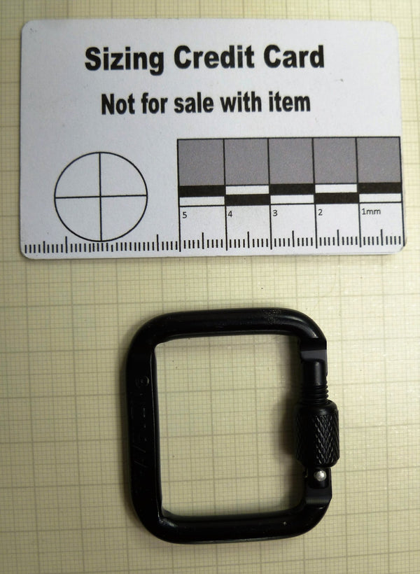 Pair of Gold Square Screw gate Carabiners. Great to attach to backpacks ...